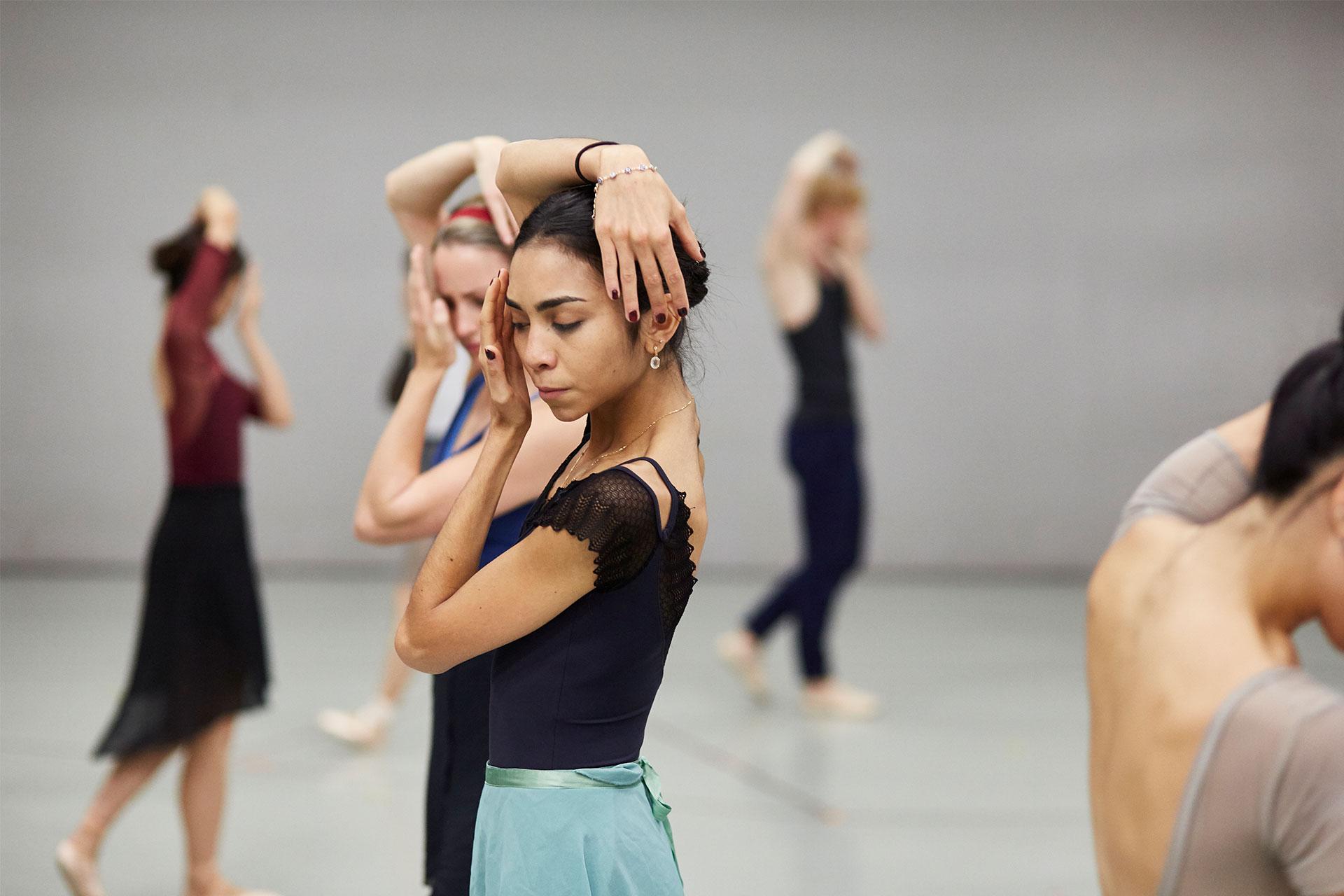 Natalia Kerner in rehearsal for Gloria. Photo Justin Slee