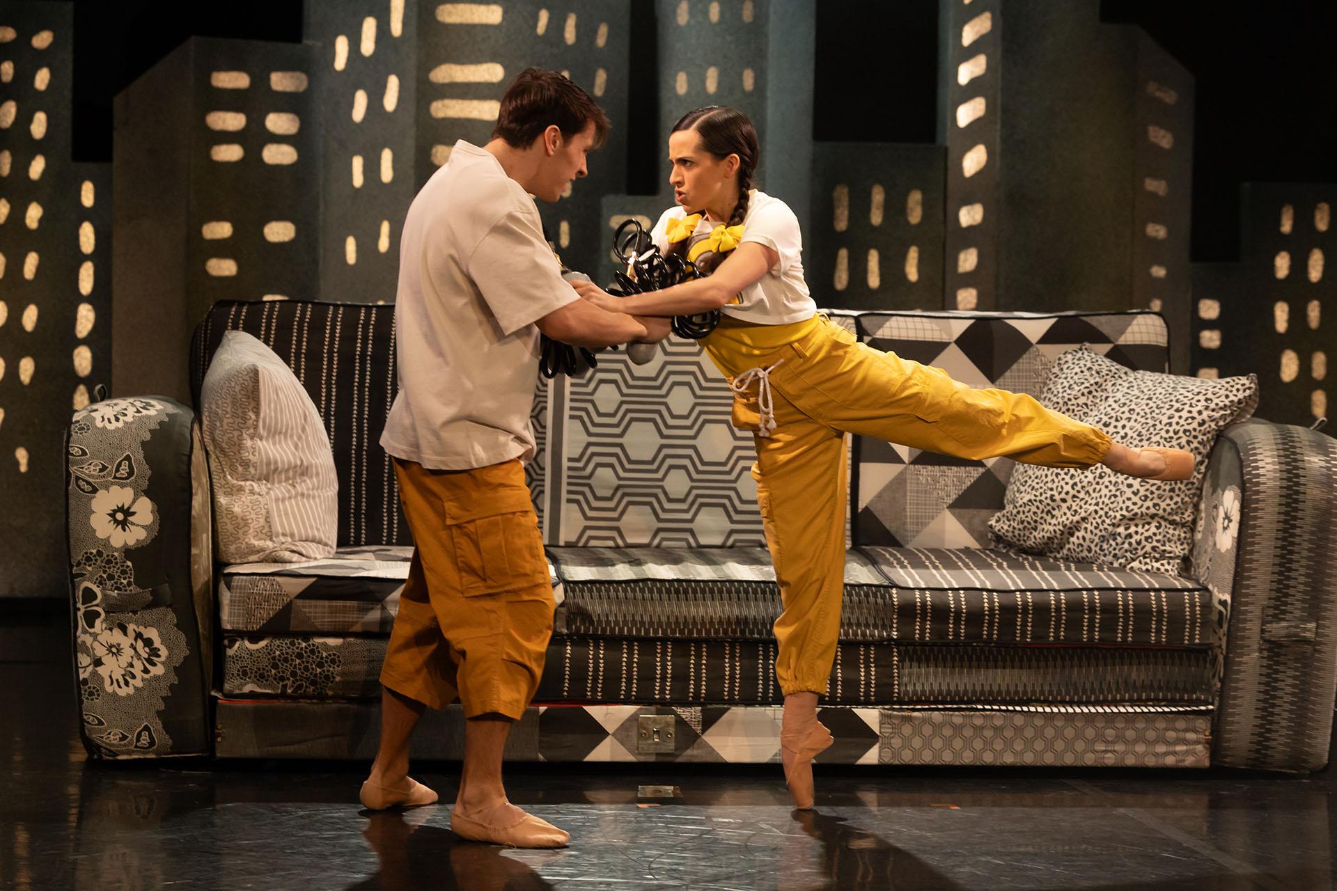 Hansel and Gretel flight over a video game controller.