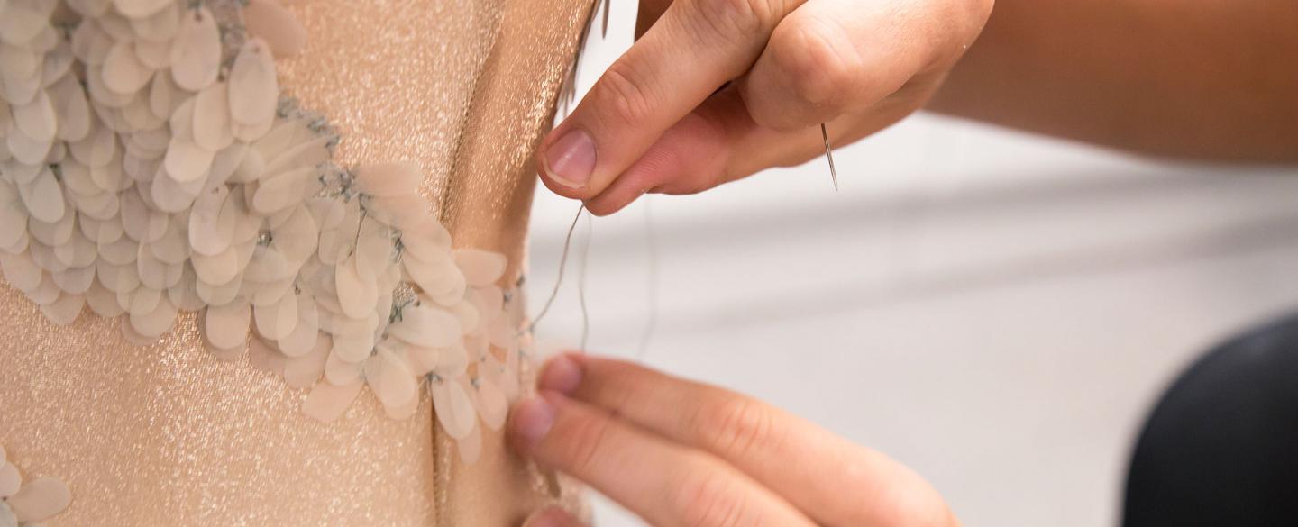 Northern Ballet's Wardrobe Department working on the costumes for The Little Mermaid. Photo Lauren Godfrey.