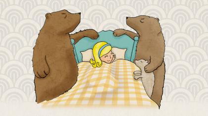 Poster image for Goldilocks & the Three Bears drawn by Richard Barrelle