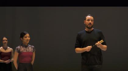 Kenneth Tindall showing a traditional fan